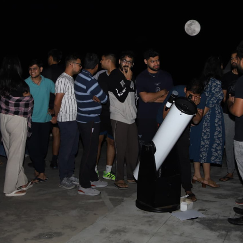 Guided stargazing experience outdoors