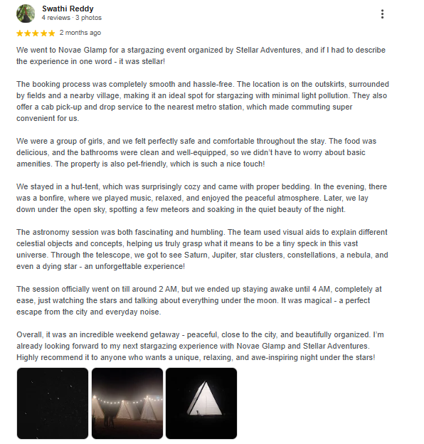 Stellar Adventures client review 2