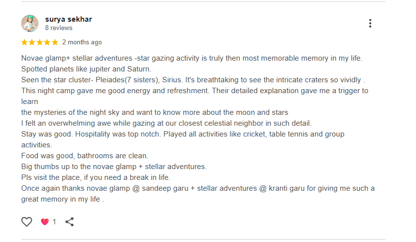 Stellar Adventures client review 5